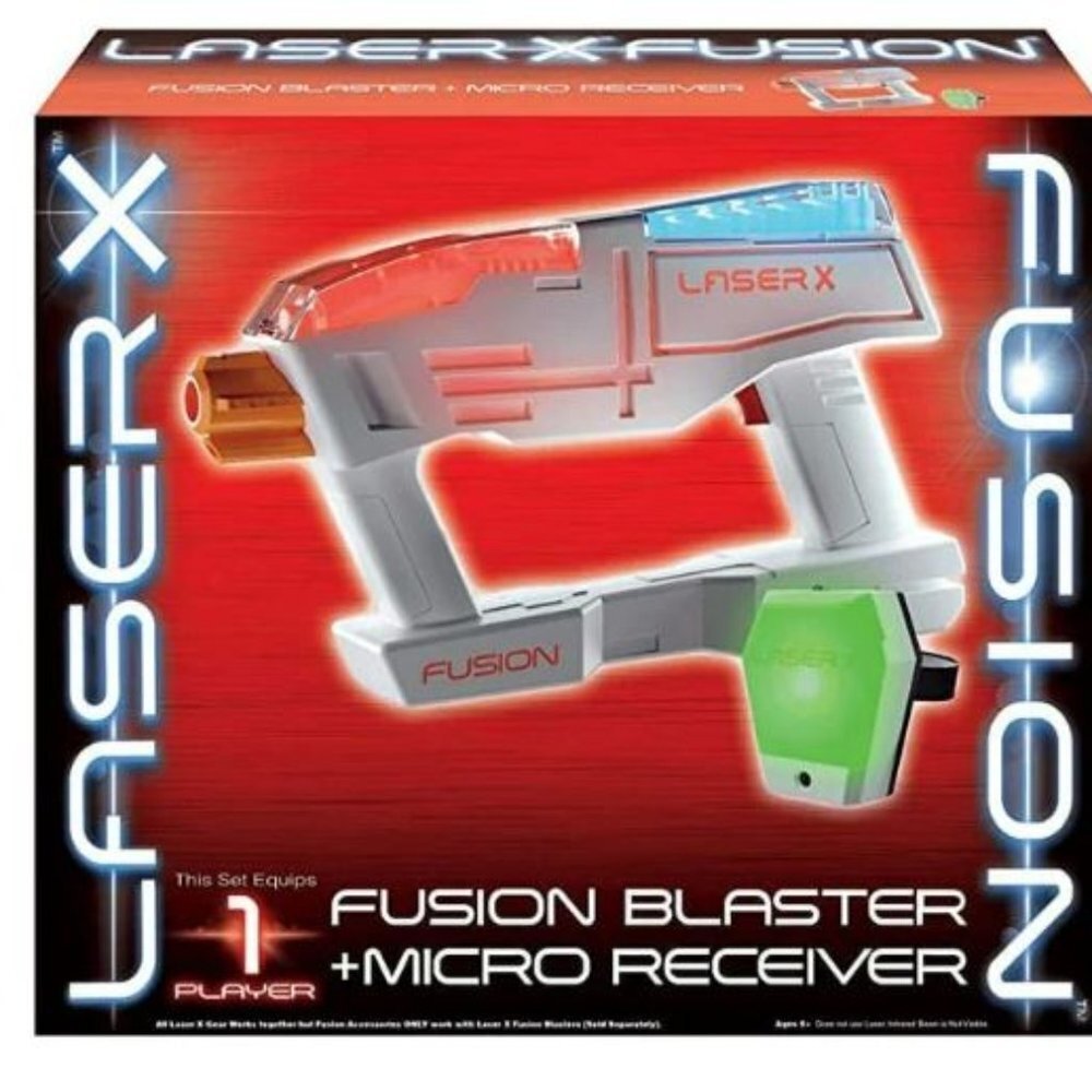 Laser X Fusion Blaster One 1 Player Blaster & Micro Receiver Laser Tag Game Kids